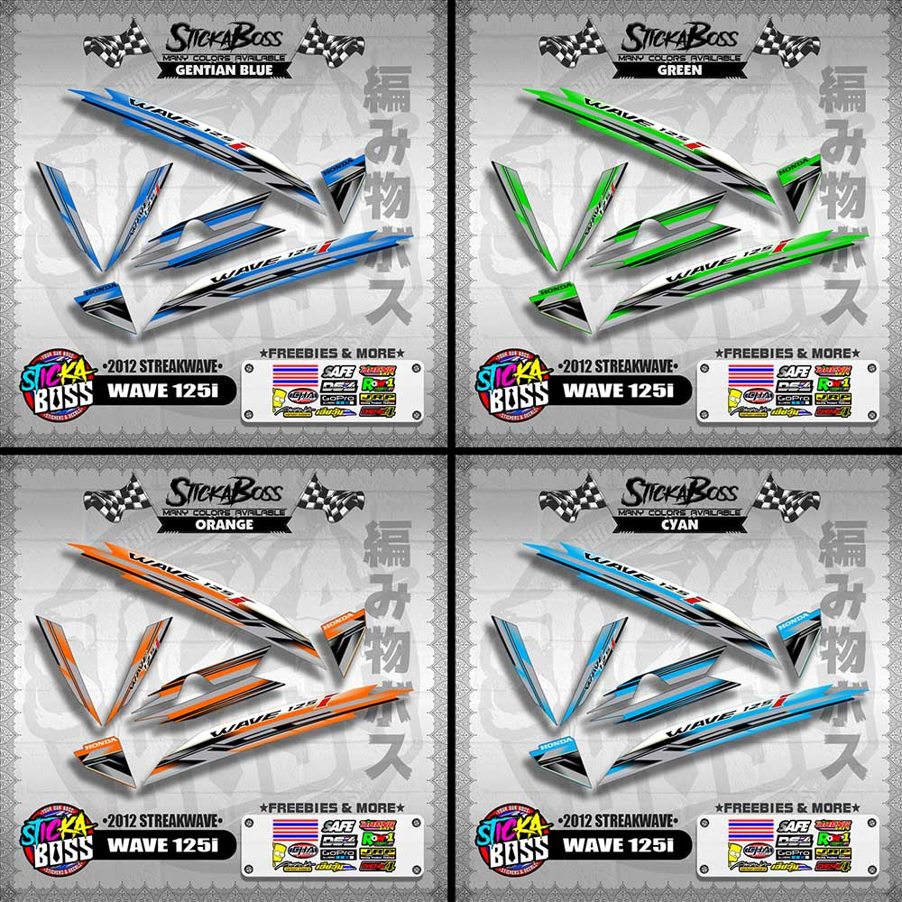 WAVE 125i DECALS ( 2012 STREAKWAVE )【WITH FREEBIES】