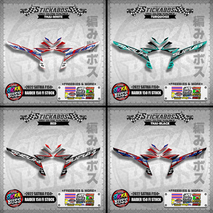 SUZUKI RAIDER 150 FI STOCK DECALS ( 2022 SATRIA F150 )【WITH FREEBIES】