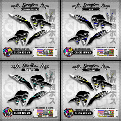CLICK 125 V3 DECALS ( VARIO THAI-MALAY CAMO )【WITH FREEBIES】
