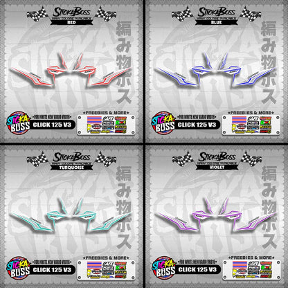 CLICK 125 V3 DECALS ( FOR WHITE NEW VARIO VRD16 ) [ PREMIUM GLOSSY LAMINATED ]【WITH FREEBIES】