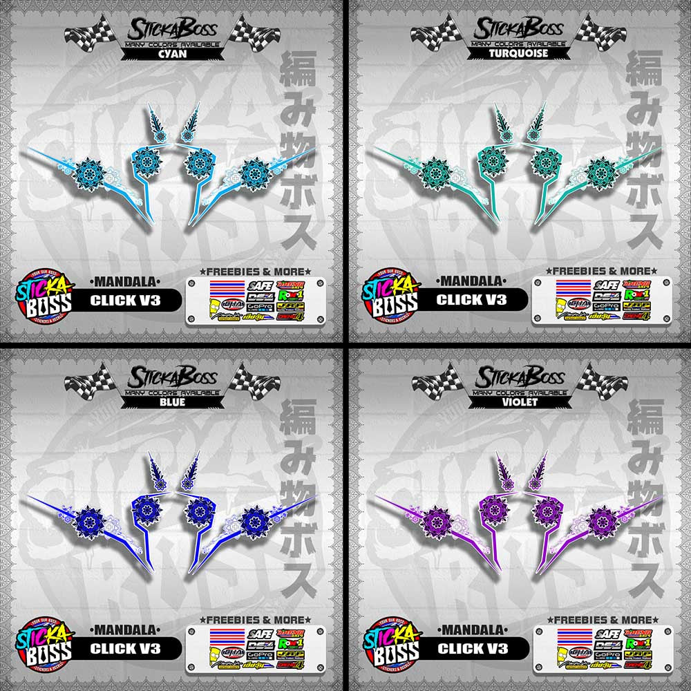 CLICK V3 DECALS ( MANDALA )【WITH FREEBIES】