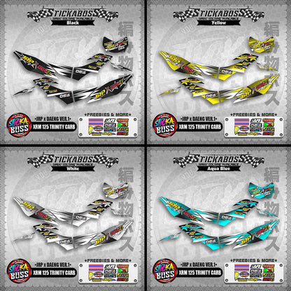 XRM 125 TRINITY CARB DECALS - (JRP x DAENG VER.1)【PREMIUM GLOSSY LAMINATED】