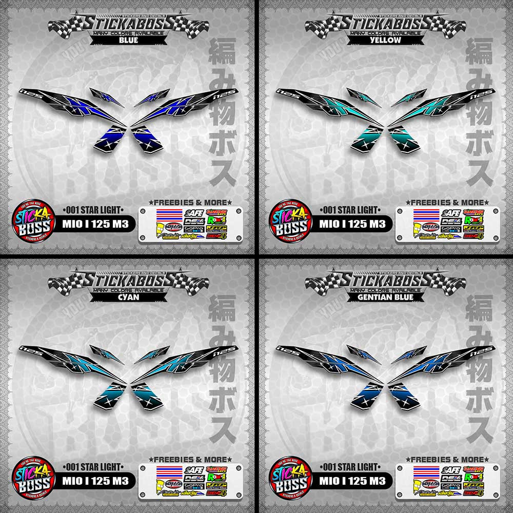 MIO I 125 M3 STICKER DECALS ( 001 STAR LIGHT )【WITH FREEBIES】