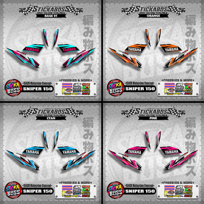 SNIPER 150 Stock Decals ( 150ZR Malaysian Concept ) MX King, Exciter 150