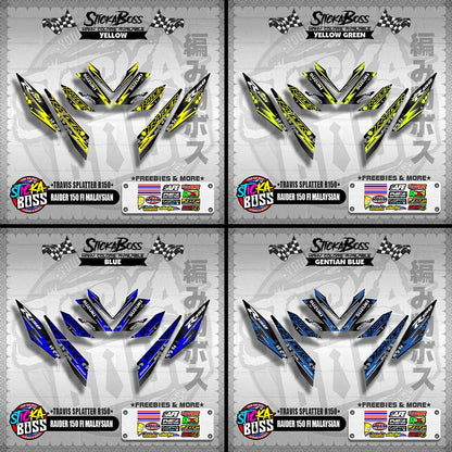 RAIDER 150 FI MALAYSIAN DECALS ( TRAVIS SPLATTER R150 )【WITH FREEBIES】