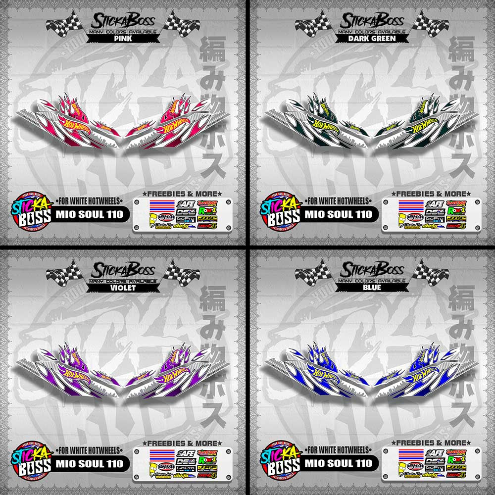 MIO SOUL 110 CARB OLD DECALS ( FOR WHITE HOTWHEELS )【WITH FREEBIES】