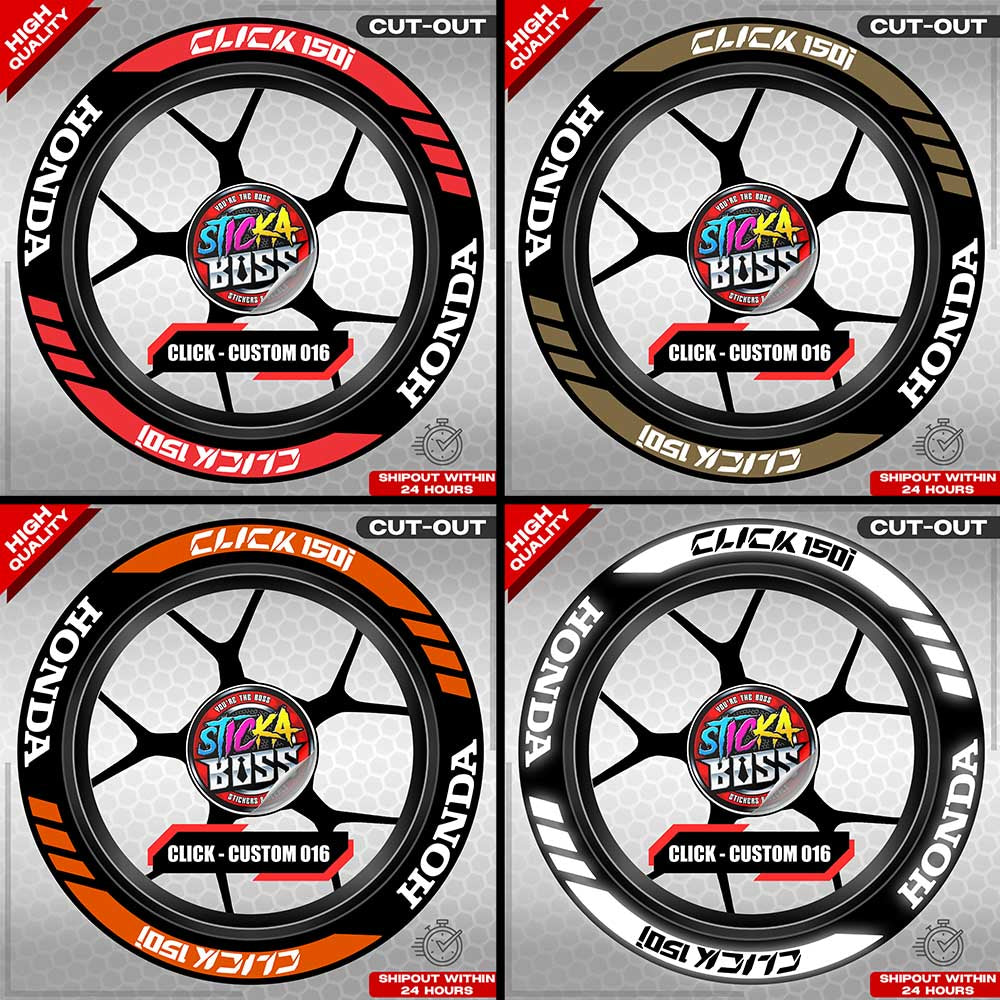CLICK 150 MAG STICKER SET ( 2 MAGS ) - CUSTOM 016 | VINYL WATERPROOF CUT-OUT DECALS