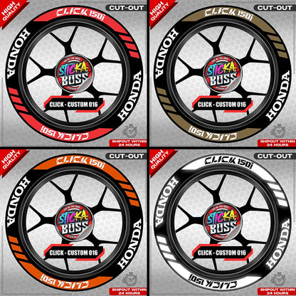 CLICK 150 MAG STICKER SET ( 2 MAGS ) - CUSTOM 016 | VINYL WATERPROOF CUT-OUT DECALS