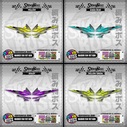RAIDER 150 1ST GEN DECALS ( HAYABUSA JDM )【WITH FREEBIES】