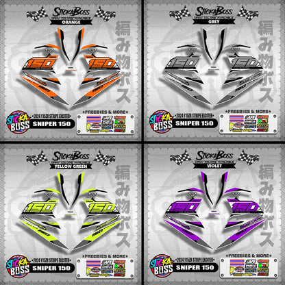 SNIPER 150 DECALS ( 2024 Y15ZR STRIPE EXCITER )【WITH FREEBIES】