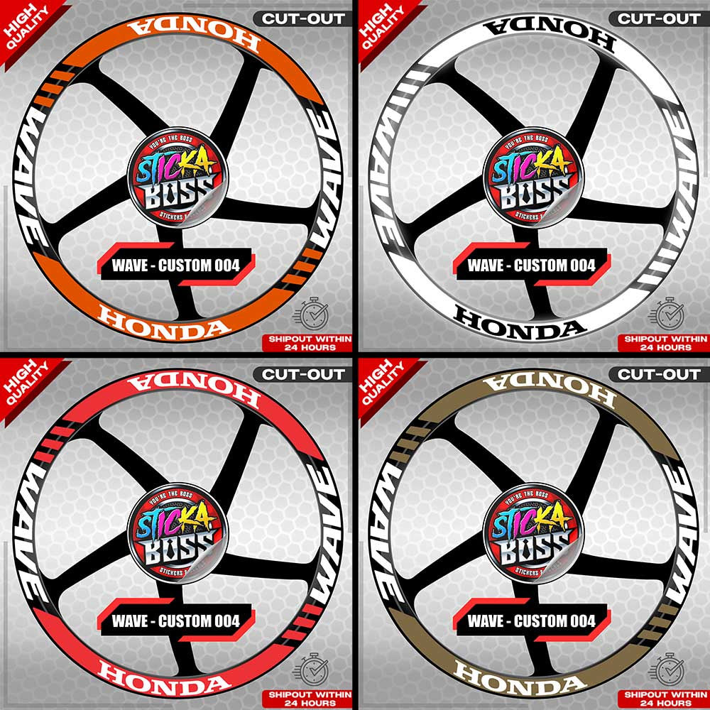 WAVE 110  125 MAG STICKER SET ( 2 MAGS ) - CUSTOM 004 | VINYL WATERPROOF CUT-OUT DECALS