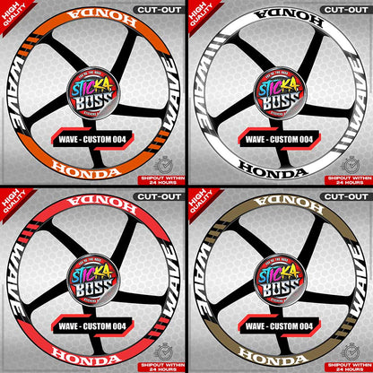 WAVE 110  125 MAG STICKER SET ( 2 MAGS ) - CUSTOM 004 | VINYL WATERPROOF CUT-OUT DECALS