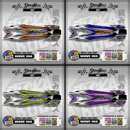 WAVE 100 DECALS ( SUPRA 2006-2007 )【WITH FREEBIES】