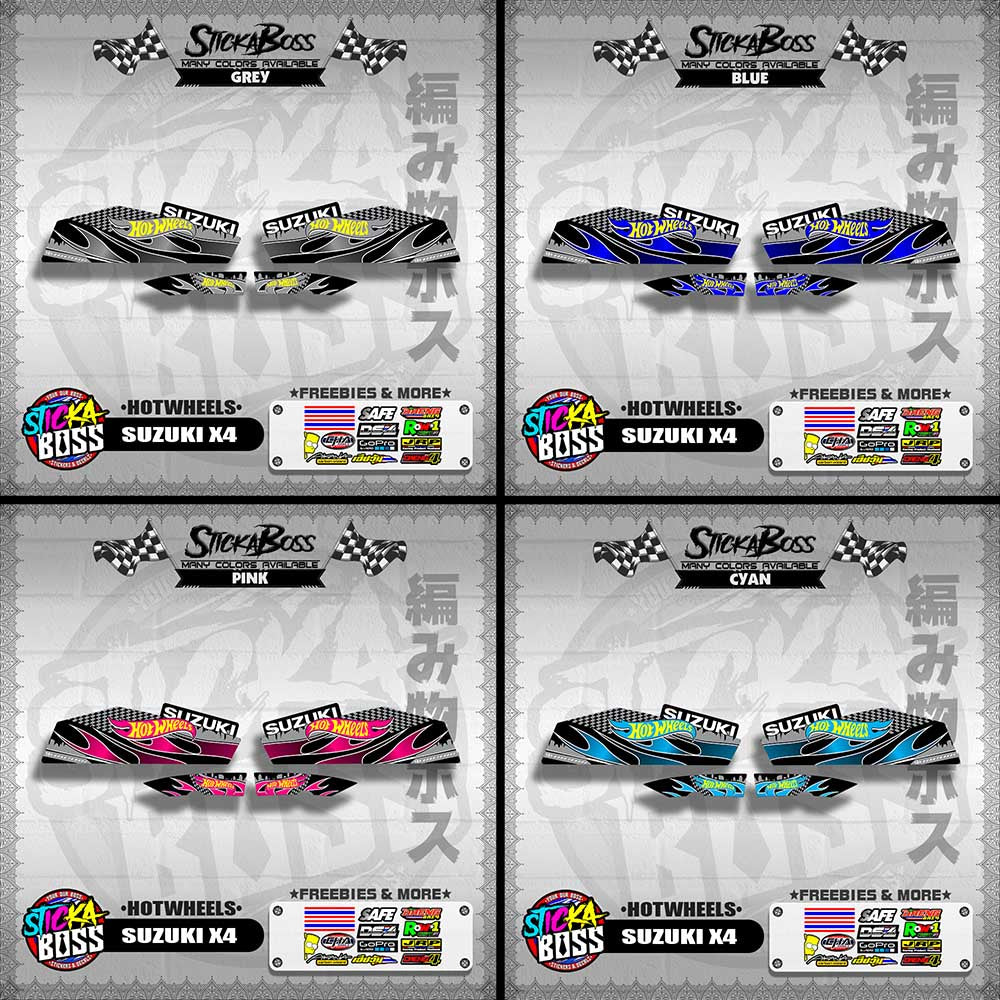 X4 DECALS ( HOTWHEELS )【WITH FREEBIES】