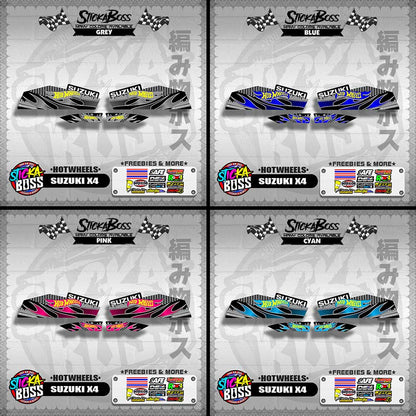 X4 DECALS ( HOTWHEELS )【WITH FREEBIES】