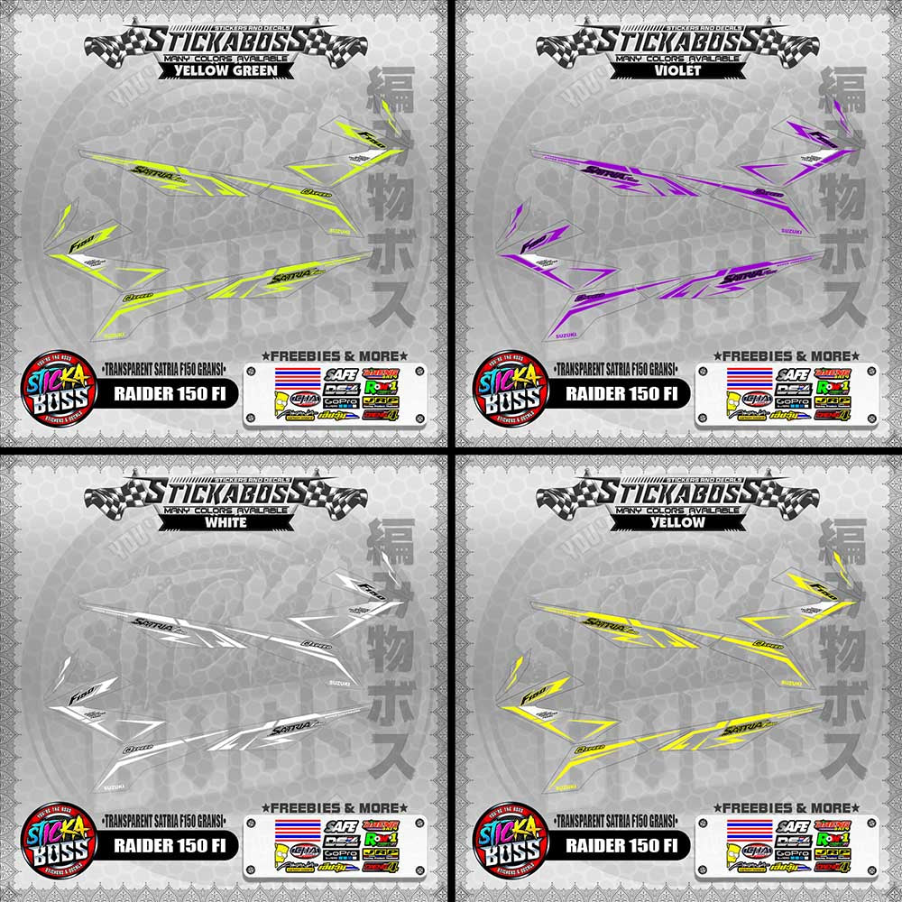 [ PREMIUM UV PRINT ] TRANSPARENT RAIDER 150 FI STICKER DECALS ( SATRIA F150 GARANSI )【WITH FREEBIES】