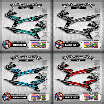 RAIDER 150 FI STICKER DECALS ( 2025 MALAYSIAN SFI150 )【WITH FREEBIES】