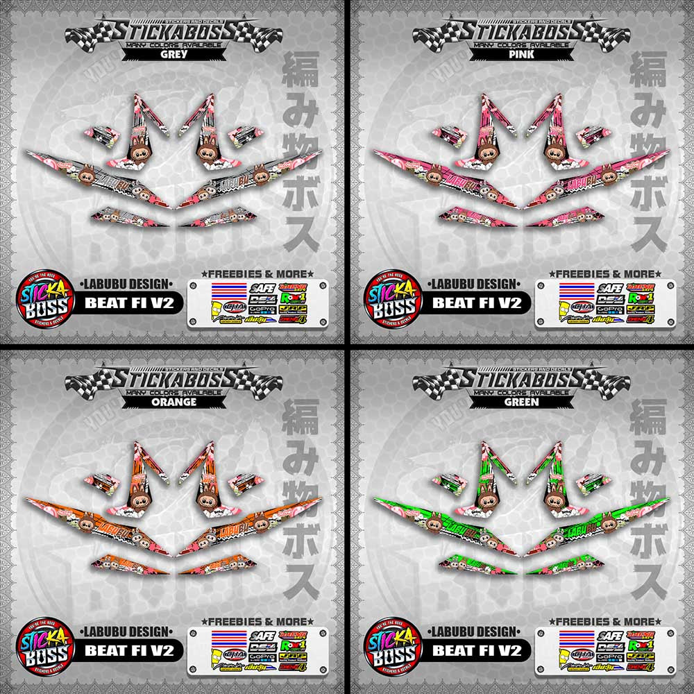 BEAT FI V2 STICKER DECALS ( LABUBU DESIGN )【WITH FREEBIES】