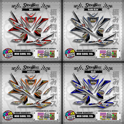 MIO SOUL 115 INDO DECALS ( BOM RANGSIT )【WITH FREEBIES】
