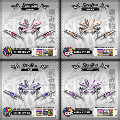 CLICK 125 V2 MALAYSIAN DECALS ( FOR WHITE PILIHAN VARIO )【WITH FREEBIES】