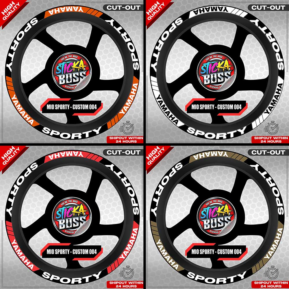 MIO SPORTY MAG STICKER SET ( 2 MAGS ) - CUSTOM 004 | VINYL WATERPROOF CUT-OUT DECALS