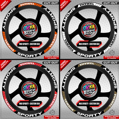 MIO SPORTY MAG STICKER SET ( 2 MAGS ) - CUSTOM 004 | VINYL WATERPROOF CUT-OUT DECALS
