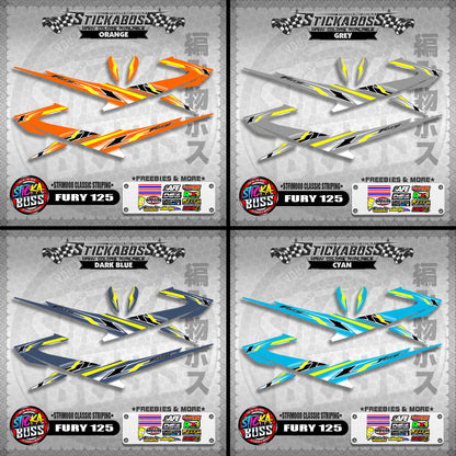 FURY 125 STICKER DECALS ( STFIM008 CLASSIC STRIPING )【WITH FREEBIES】