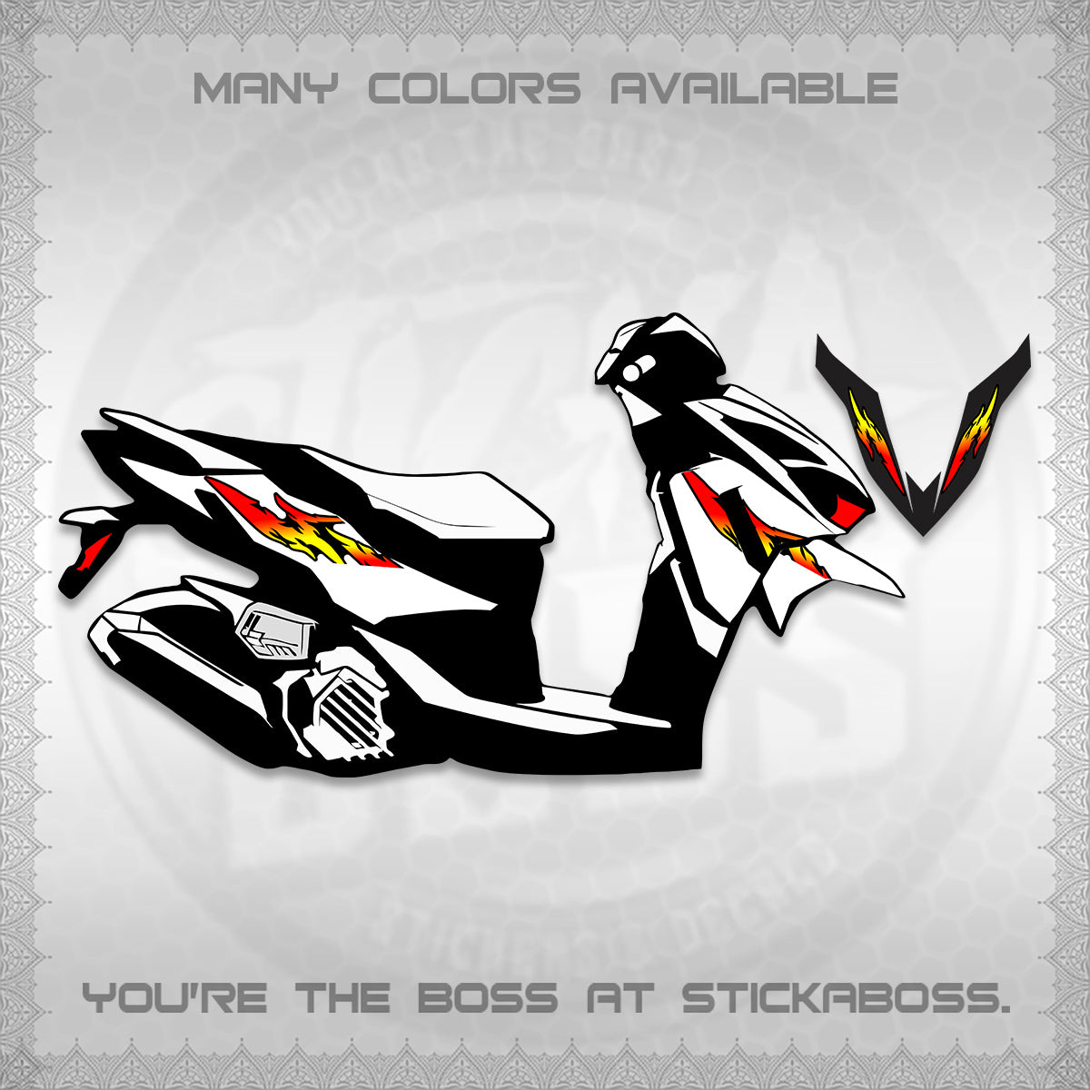 CLICK 125 V4 VARIO DECALS (2026 TAMIYA-STYLE RACING DESIGN) STICKER KITS By STICKABOSS