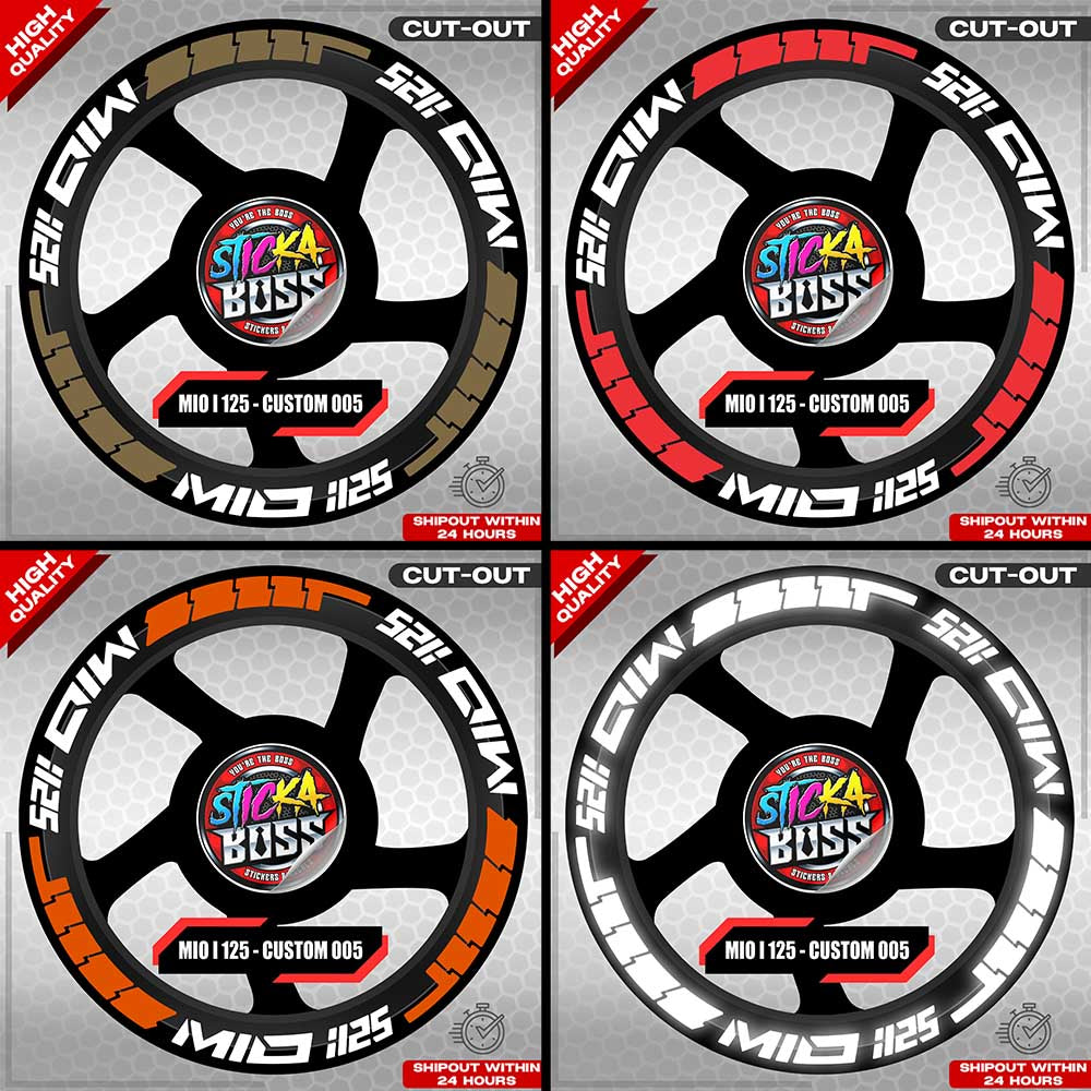 MIO I 125 MAG STICKER SET  ( 2 MAGS ) - CUSTOM 005 | VINYL WATERPROOF CUT-OUT DECALS
