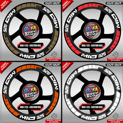 MIO I 125 MAG STICKER SET  ( 2 MAGS ) - CUSTOM 005 | VINYL WATERPROOF CUT-OUT DECALS