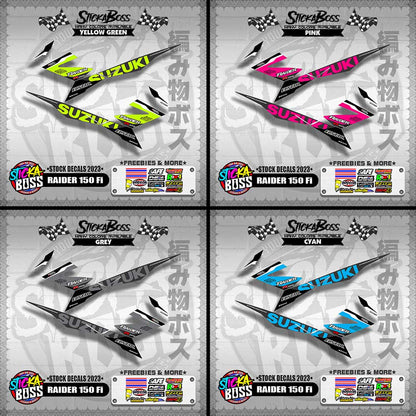 RAIDER 150 Fi ( STOCK DECALS 2023 )【WITH FREEBIES】