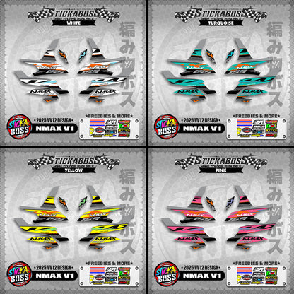 NMAX V1 MALAYSIAN STICKER DECALS ( 2025 VV12 DESIGN )【WITH FREEBIES】
