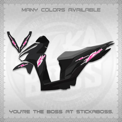CLICK 125 V2 INDO FOR WHITE DECALS (2024 CL 00-A8 STYLE) STICKER KITS By STICKABOSS