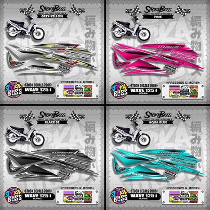 HONDA WAVE 125 i ( STOCK DECALS 2006 )【WITH FREEBIES】