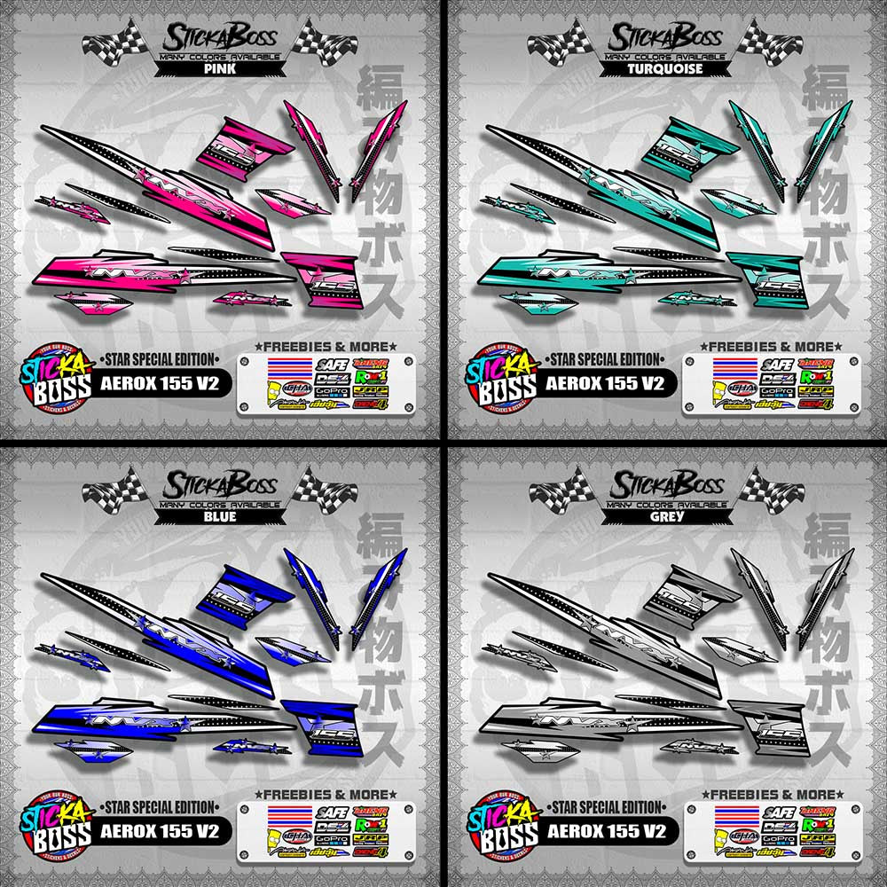 AEROX 155 V2 DECALS ( STAR SPECIAL EDITION )【WITH FREEBIES】
