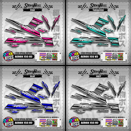 AEROX 155 V2 DECALS ( STAR SPECIAL EDITION )【WITH FREEBIES】