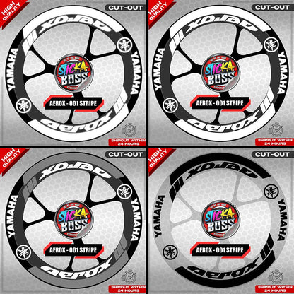 AEROX MAG STICKER SET  ( 2 MAGS ) - 001 STRIPE | VINYL WATERPROOF CUT-OUT DECALS