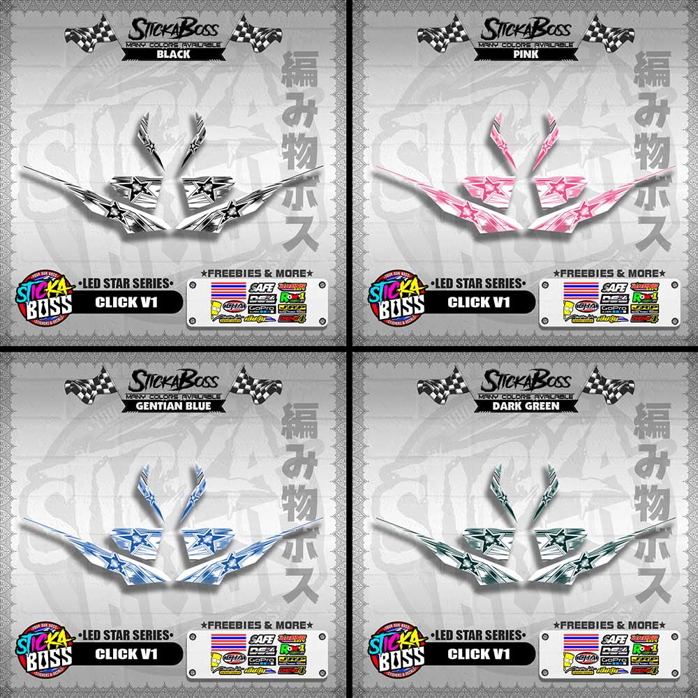 CLICK V1 DECALS ( LED STAR SERIES )【WITH FREEBIES】