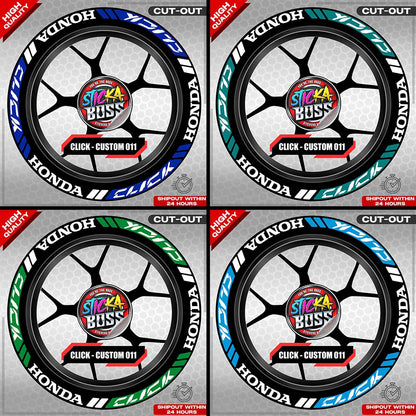 CLICK 125 / 150 / 160 MAG STICKER SET  ( 2 MAGS ) - CUSTOM 011 | VINYL WATERPROOF CUT-OUT DECALS