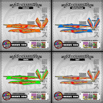 WAVE 100 STICKER DECALS ( 2004 KARISMA )【WITH FREEBIES】