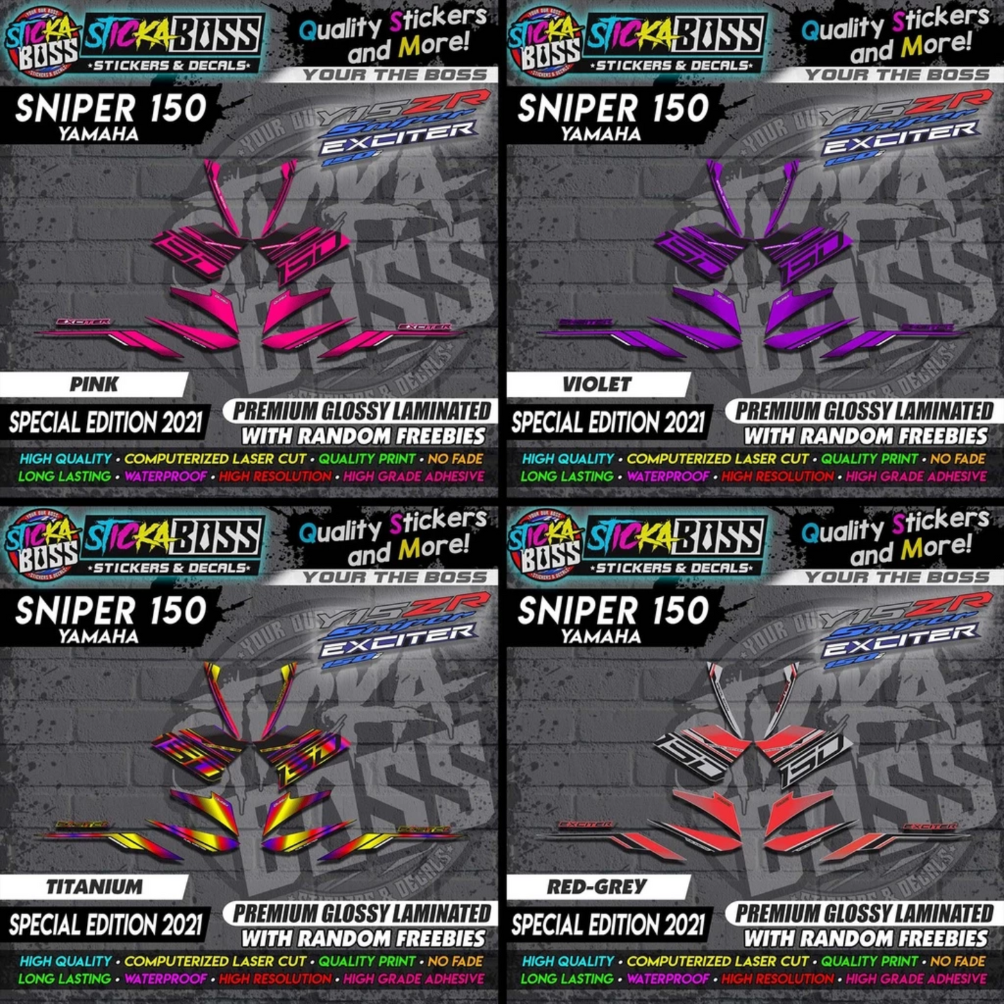 SNIPER 150 Stock Decals ( Special Edition 2021 ) [ MALAYSIAN CONCEPT / EXCITER 150 / Y15ZR ]