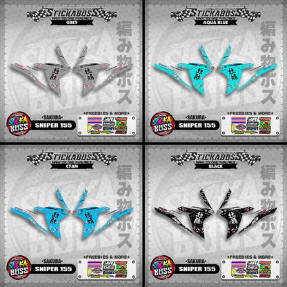 SNIPER 155 STICKER DECALS (SAKURA) 【WITH FREEBIES】