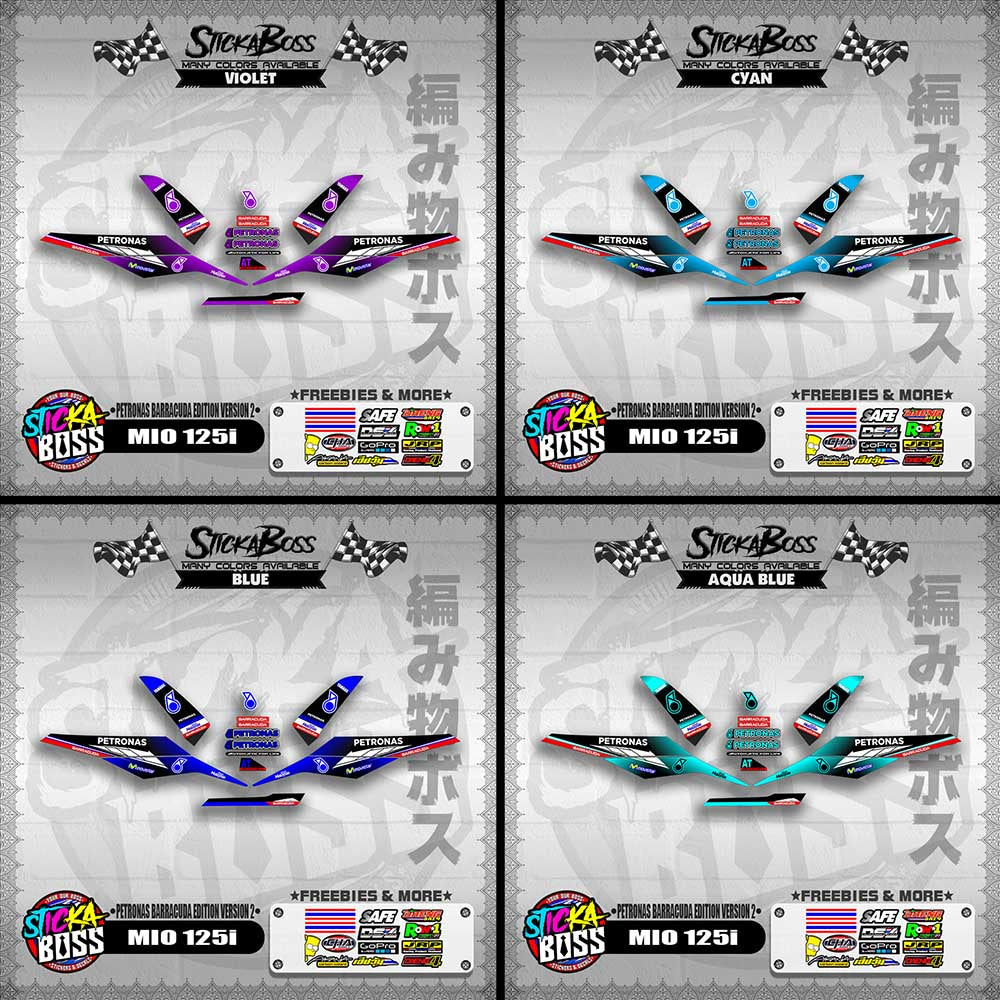 MIO 125i DECALS ( PETRONAS BARRACUDA EDITION VERSION 2 )【WITH FREEBIES】