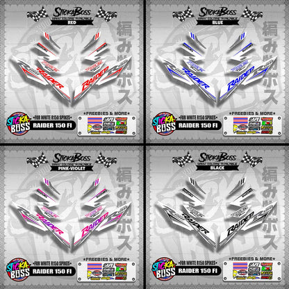 RAIDER 150 FI DECALS ( FOR WHITE R150 SPIKES )【WITH FREEBIES】