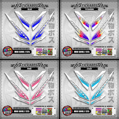 MIO SOUL I 125 STICKER DECALS ( FOR WHITE MALAYSIAN AVANTIZ )【WITH FREEBIES】