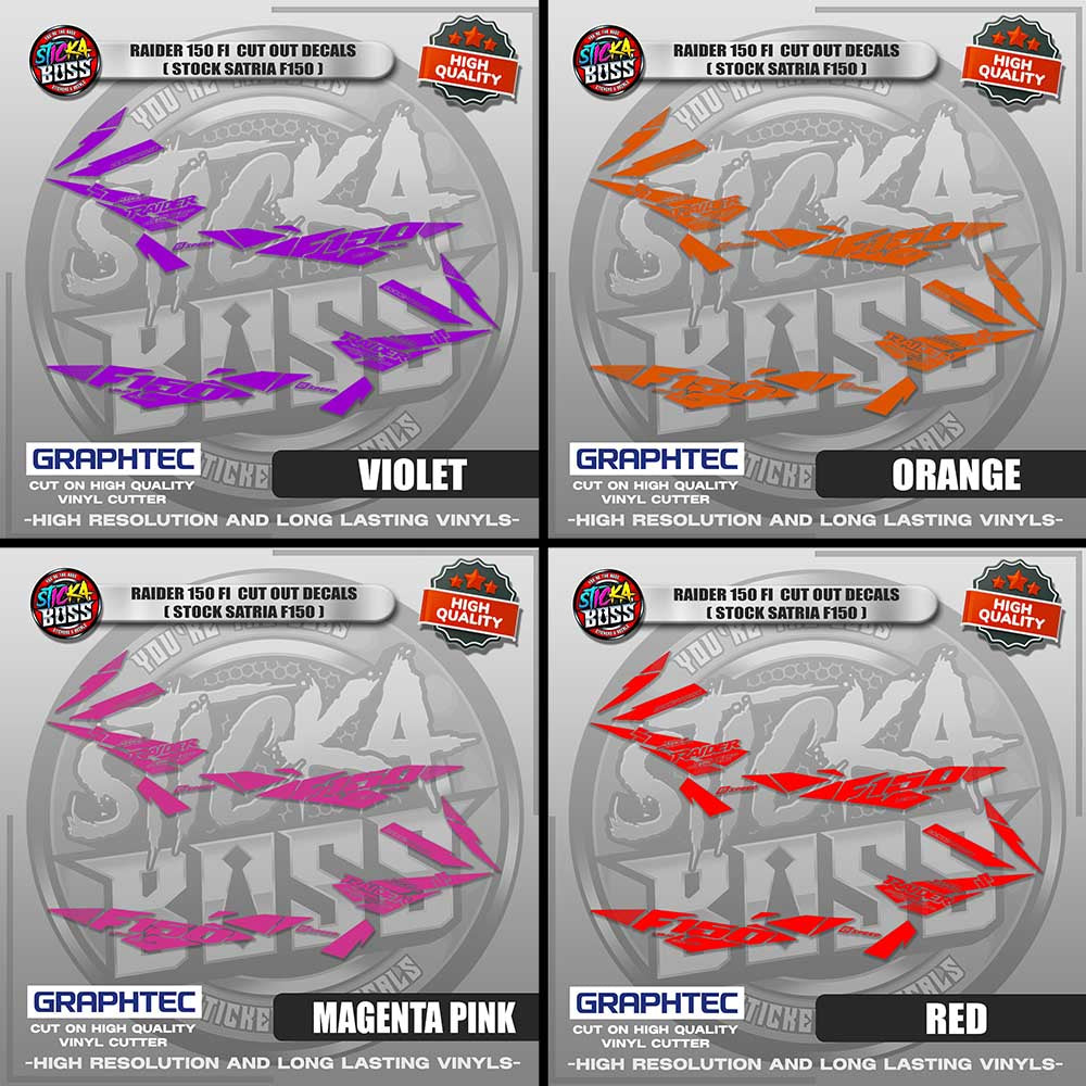 RAIDER 150 FI CUT OUT DECALS ( STOCK SATRIA F150 ) | VINYL WATERPROOF CUT-OUT STICKER DECALS