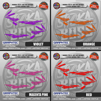 RAIDER 150 FI CUT OUT DECALS ( STOCK SATRIA F150 ) | VINYL WATERPROOF CUT-OUT STICKER DECALS