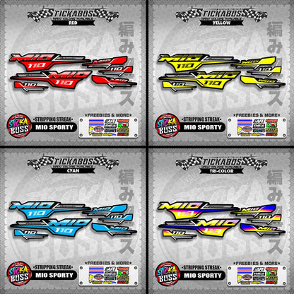 MIO SPORTY THAI CONCEPT STICKER DECALS ( STRIPPING STREAK )【WITH FREEBIES】