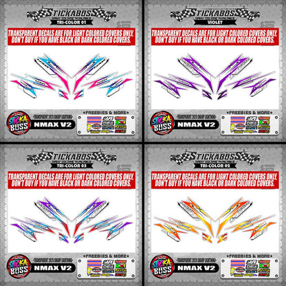 NMAX V2 INDO STICKER DECALS ( TRANSPARENT 2025 SHARP LIGHTNING )【WITH FREEBIES】