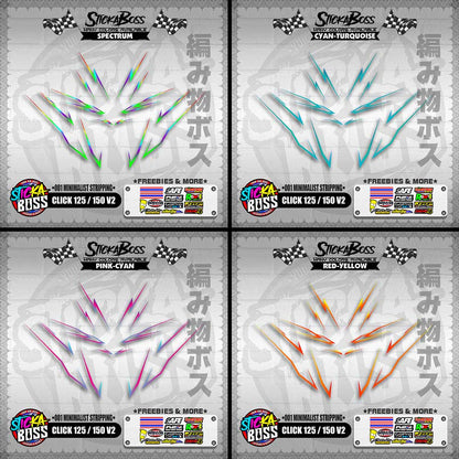 CLICK 125 / 150 V2 DECALS ( 001 MINIMALIST STRIPPING )【WITH FREEBIES】